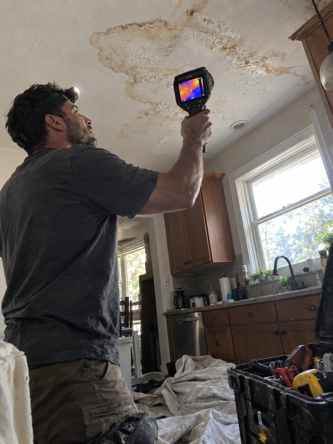 Thermal imaging of hidden water damage in Types Of Damage by Vault Mold Removal