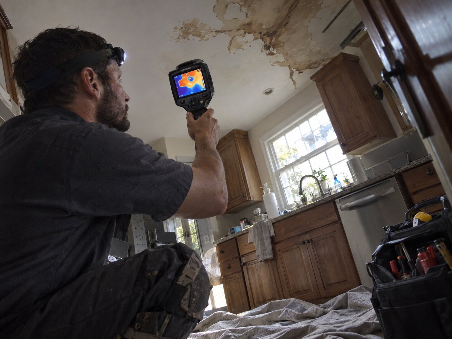 Thermal imaging of hidden water damage by Vault Mold Removal