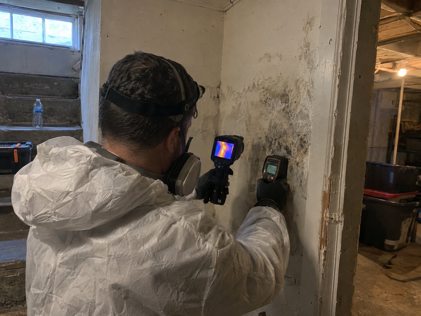 Combined thermal and moisture inspection for mold by Vault Mold Removal