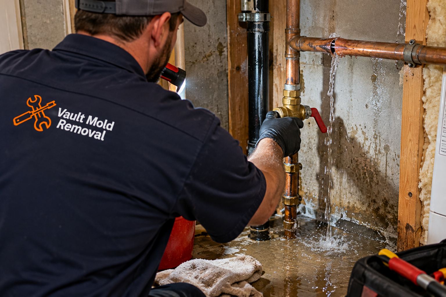 Shutting off the water after a burst pipe — emergency water damage restoration in Provo, UT