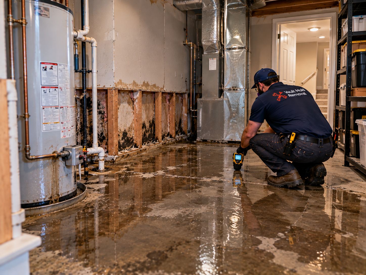 Water damage in Provost, Provo — upstairs bathtub overflow dropped water through ceiling into main level at 900 S / 900 E